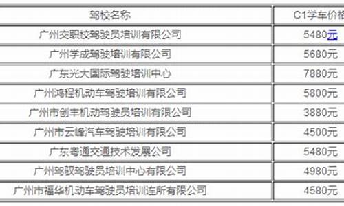广州驾校收费标准_广州驾校收费标准最新规定
